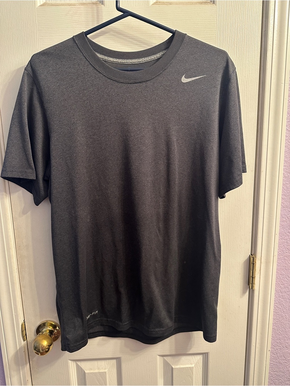 Nike Men's Dri-FIT Short Sleeve Charcoal Gray T-Shirt